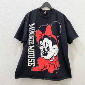 Vintage 80s Disney Designs Minnie Mouse Double Sided Single Stitch T-Shirt 2XL